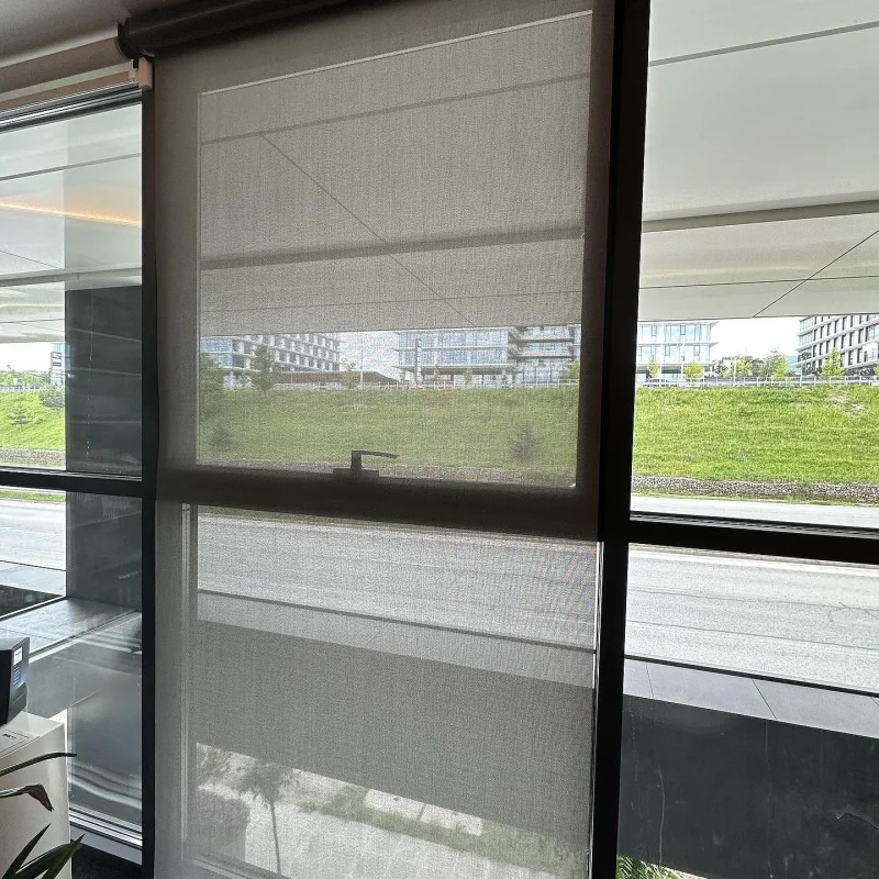 Смарт електрически screen щори с тубуларен мотор Aqara (Ширина: 80/100см., Височина: 220 см., Плат: Скрийн 31)