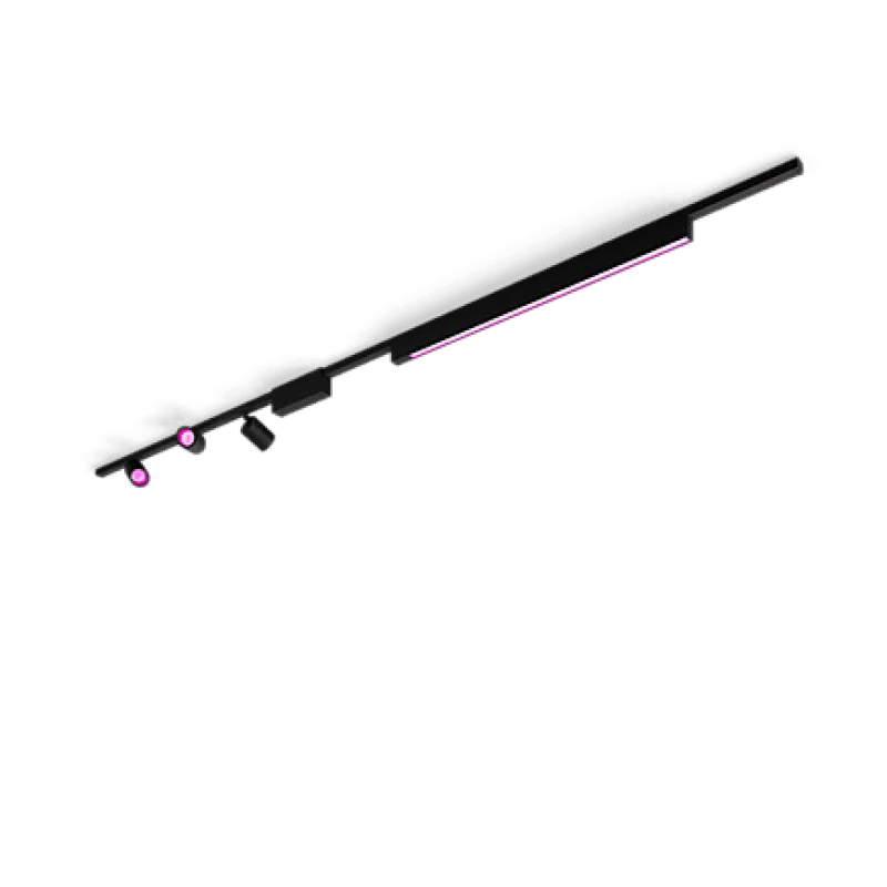 Philips Hue Perifo - комплект шини, три спота и осветително тяло RGBW (Цвят: Бял)