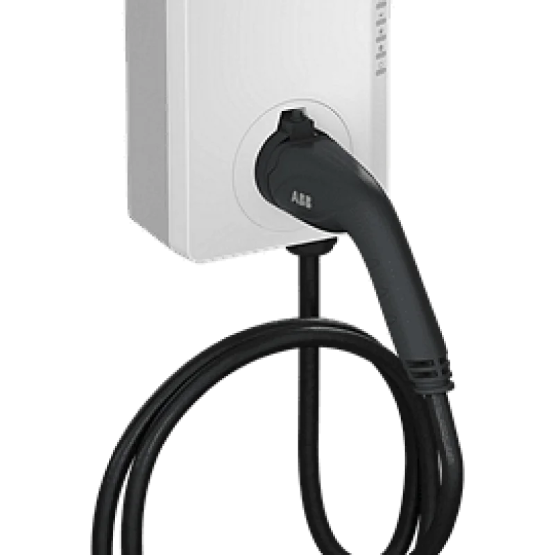 Зарядна станция за стена Terra 22.1 kW, 3P 32A, с кабел 5m и конектор Type 2, IP54 IK08, RFID, ABB