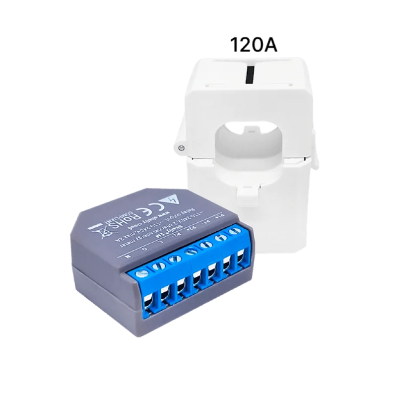 Смарт Wi-Fi измервател Shelly EM + 120A Clamp с 1 фаза