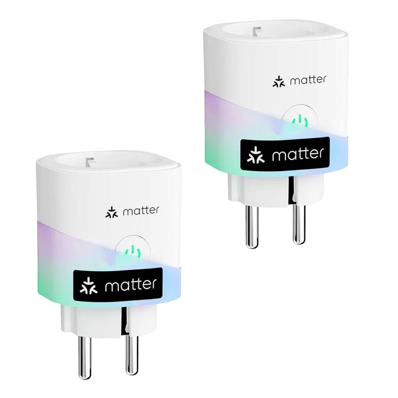 Промо пакет Meross смарт Wi-Fi плъг Meross MSS315 Matter, 2 бр., бял (Homekit, Google, Alexa, Smart Things)