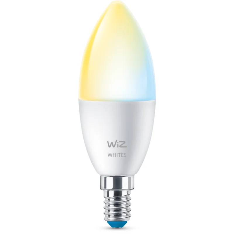 Смарт Wi-Fi крушка WiZ Candle 40 W C37 E14 TW с гласово управление