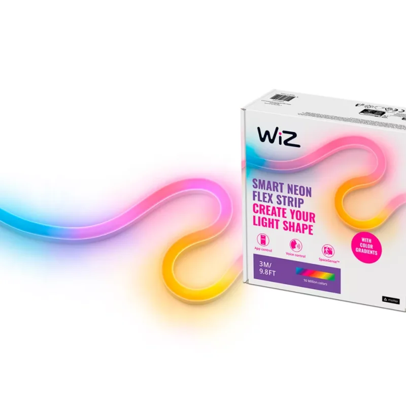 Смарт Wi-Fi градиентна LED лента WiZ neon flex strip 3m kit Type-C