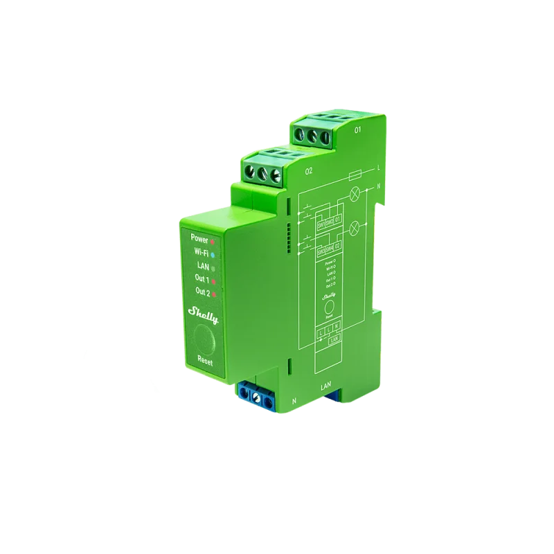 Смарт Wi-Fi измервателен димер Shelly Pro Dimmer 2PM двуканален