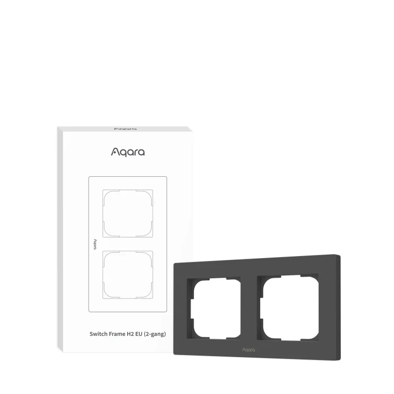 Декоративна рамка за смарт ключове Aqara серия H2, двойна, сива