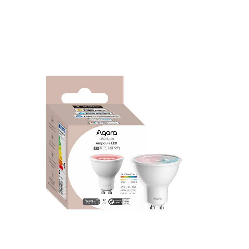 Смарт крушка Aqara LED BULB T2 - GU10, RGB, 16 милиона цвята, (Homekit, Google, Alexa)