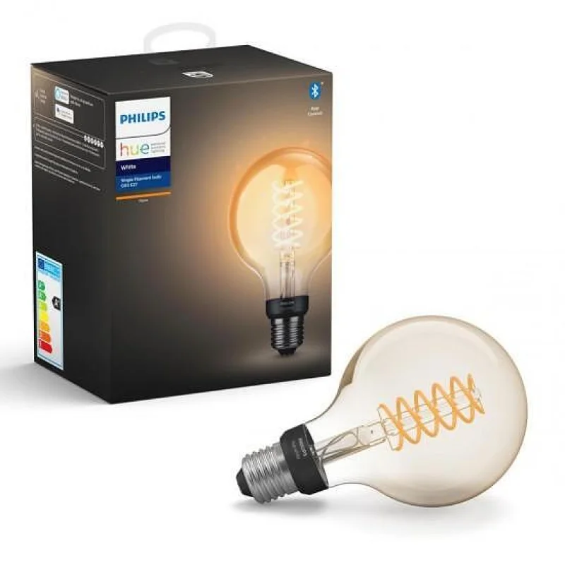 Philips HUE LED крушка White 7.2W, E27, G93, 580lm, 2100K, Bluetooth, ZigBee (Homekit, Google)