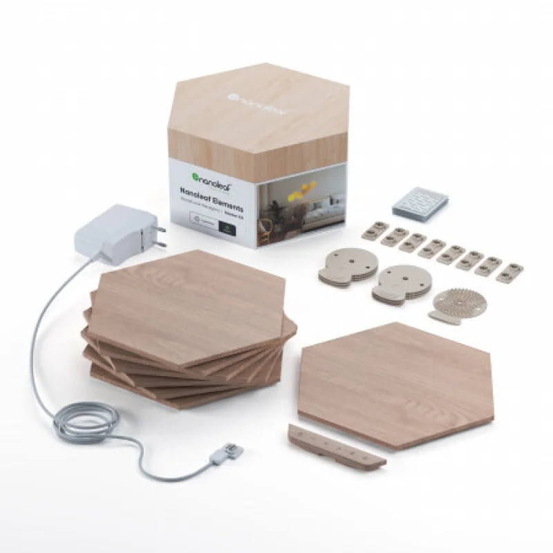 NANOLEAF ELEMENTS HEXAGON SМARTER KIT: 7 светлинни панела (HOMEKIT)