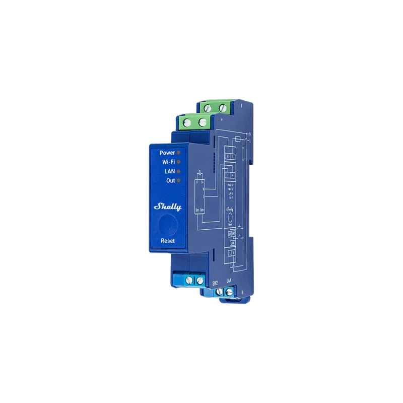 Смарт Wi-Fi измервателен димер Shelly Pro Dimmer 0/1-10V PM за ниско напрежение