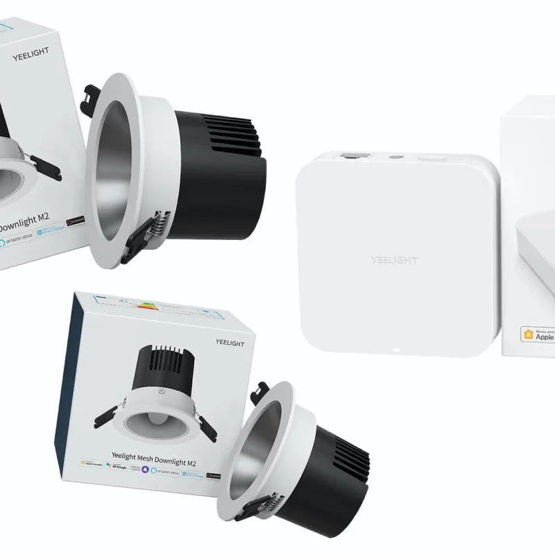 Промо пакет Yeelight смарт Wi-Fi луничка Yeelight Mesh M2 2 бр. + смарт Wi-Fi хъб Yeelight Mesh Gateway