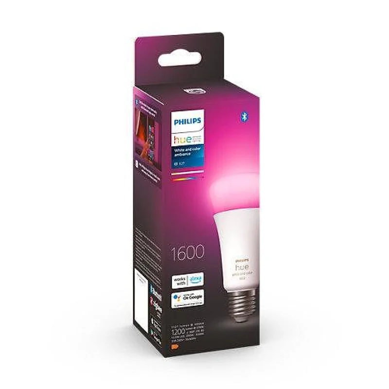 Philips HUE LED Крушка 15W, 1600lm, A67 E27 RGB, Bluetooth, ZigBee