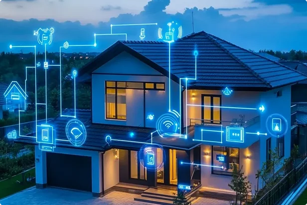 Smart home with connected devices